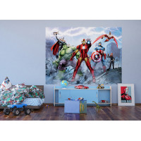 Dětská fototapeta MARVEL - Avengers v boji proti nepřátelům - 252x182 cm