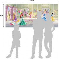 Dětská fototapeta DISNEY - Princezny na oslavě - 202x90 cm