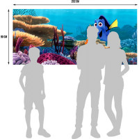 Dětská fototapeta DISNEY - Nemo a Dory mezi korály - 202x90 cm