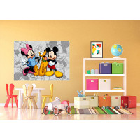 Dětská fototapeta DISNEY - Mickey, Minnie a Pluto - 155x110 cm