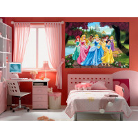 Dětská fototapeta DISNEY - Princezny u rybníku - 155x110 cm