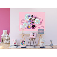 Dětská fototapeta DISNEY - Minnie a Daisy v květinách - 155x110 cm