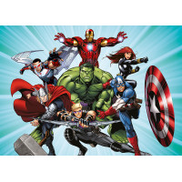 Dětská fototapeta MARVEL - Hrdinové Avengers útočí - 155x110 cm