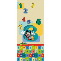 Dětská fototapeta DISNEY - Mickey Mouse a čísla - 90x202 cm