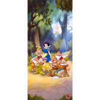 Dětská fototapeta DISNEY - Sněhurka a trpaslíci - 90x202 cm