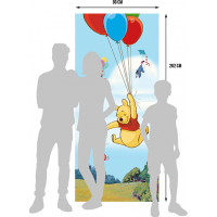 Dětská fototapeta DISNEY - Medvídek PÚ a balónky - 90x202 cm