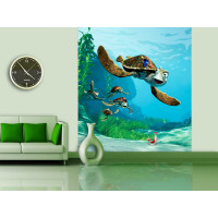 Dětská fototapeta DISNEY - Dory a Nemo s želvami - 180x202 cm
