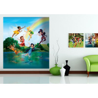 Dětská fototapeta DISNEY - Víly a duha - 180x202 cm