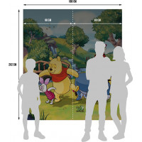 Dětská fototapeta DISNEY - Medvídek PÚ s kamarády na výpravě - 180x202 cm