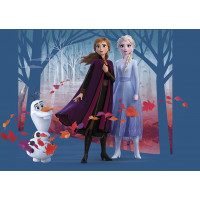 Dětská fototapeta DISNEY - FROZEN - Olaf, Elsa a Anna - 155x110 cm