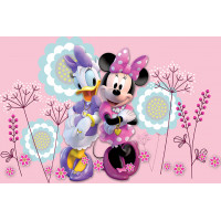 Dětská fototapeta DISNEY - Minnie a Daisy v květinách - 155x110 cm