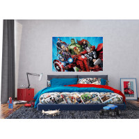 Dětská fototapeta MARVEL - Hrdinové Avengers - 155x110 cm