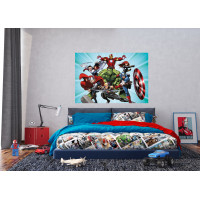 Dětská fototapeta MARVEL - Hrdinové Avengers útočí - 155x110 cm