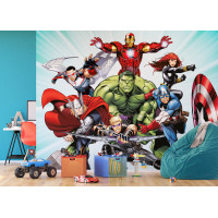 Dětská fototapeta MARVEL - Hrdinové Avengers útočí - 360x270 cm