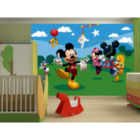 Dětská fototapeta DISNEY - Mickey Mouse si hraje s přáteli - 360x270 cm