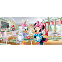 Dětská fototapeta DISNEY - Minnie a Daisy v kavárně - 202x90 cm