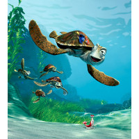 Dětská fototapeta DISNEY - Dory a Nemo s želvami - 180x202 cm