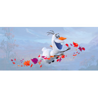 Dětská fototapeta DISNEY - FROZEN - Létající Olaf - 202x90 cm