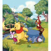 Dětská fototapeta DISNEY - Medvídek PÚ s kamarády na výpravě - 180x202 cm