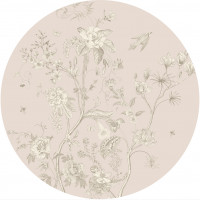 Moderní fototapeta - Pastelové květy - kulatá - 140 cm