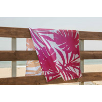Plážová osuška 70x140 cm Summer Pink - Monstera