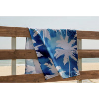 Plážová osuška 70x140 cm Summer Palms - Modré palmy