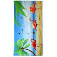 Plážová osuška 70x140 cm Summer Paradise - Plameňáci