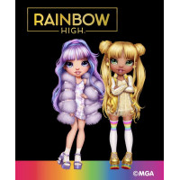 Dětský domečkový úložný regál Rainbow High - Friends - růžový