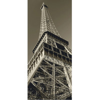 Moderní fototapeta - Eiffelova věž - černobílá - 90x202 cm