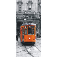 Moderní fototapeta - Retro tramvaj - 90x202 cm
