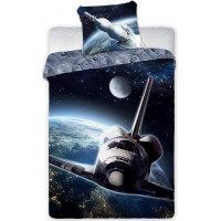 Bavlněné povlečení KOSMOS Raketoplán - 160x200 cm