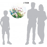 Moderní fototapeta - Divoké květiny - kulatá - 70 cm