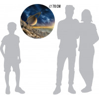 Moderní fototapeta - Velkolepý Saturn - kulatá - 70 cm