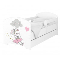Dětská postel OSKAR - 140x70 cm - KRÁLIČICE - bílá