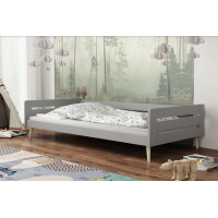 Dětská postel z masivu borovice NICKY - 200x90 cm - šedá