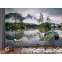Moderní fototapeta - Krajina horského jezera - 360x270 cm