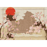 Moderní fototapeta - Japonské motivy - 360x270 cm