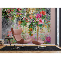 Moderní fototapeta - Květinový akvarel - 360x270 cm