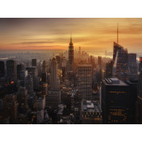 Moderní fototapeta - Panorama města - 360x270 cm