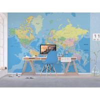 Moderní fototapeta - Mapa světa - 360x270 cm