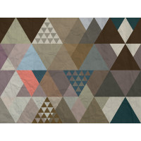 Moderní fototapeta - Abstrakce s barevnými trojúhelníky - 360x270 cm