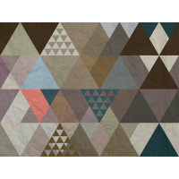 Moderní fototapeta - Abstrakce s barevnými trojúhelníky - 360x270 cm