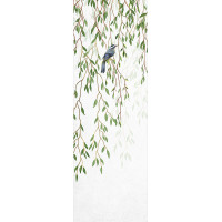 Moderní fototapeta - Ptáče ve větvích stromů - 90x270 cm