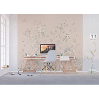 Moderní fototapeta - Pastelové květy - 300x270 cm