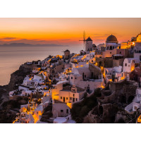 Moderní fototapeta - Santorini - 360x270 cm