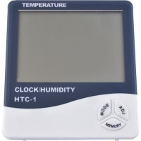 Meteostanice s hodinami - bílá