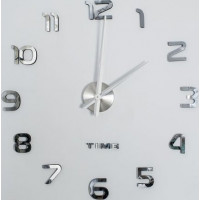 DIY nástěnné hodiny - stříbrné