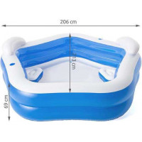 Nafukovací bazén se sedátky BESTWAY 54153 - 213x207x69cm