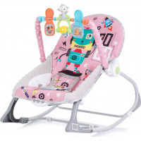 CHIPOLINO Kojenecké lehátko vibrující 2v1 Baby Spa Pink