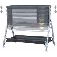 CHIPOLINO Postýlka Pretty Close 3v1 Anthracite